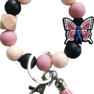 Pink and Black Butterfly Kids Bracelet